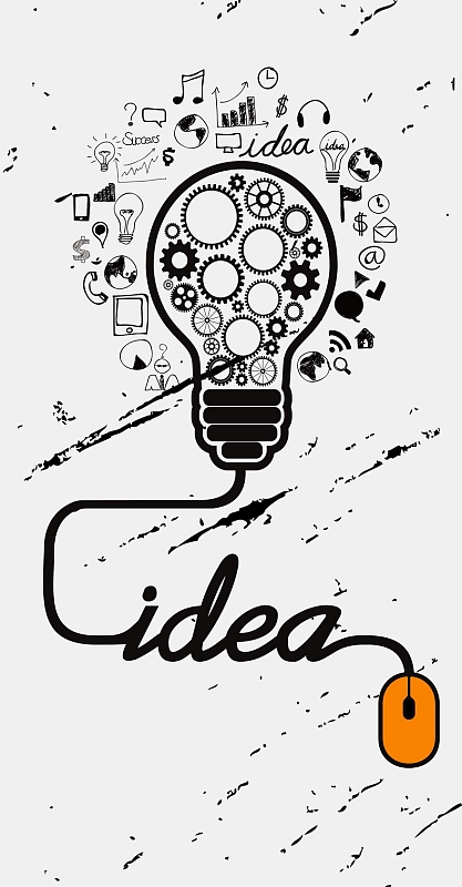 创意灯泡背景模板