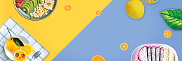 清新食物俯视图banner