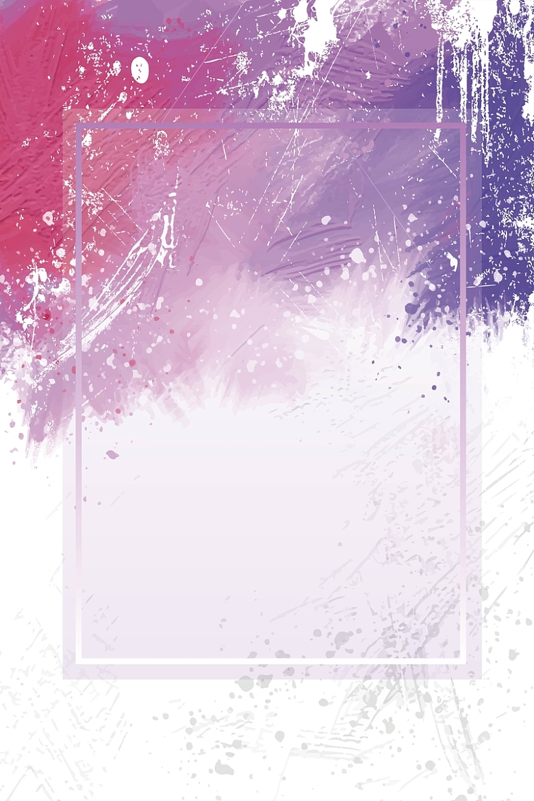 紫色渐变简约水彩喷溅文艺背景素材