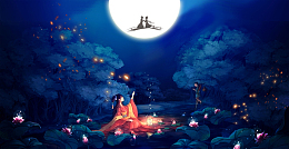 七夕情人节高清背景
