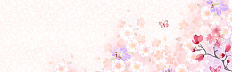 日系清新樱花粉色banner
