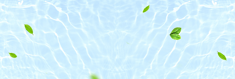 夏日美妆小清新水波纹蓝色背景