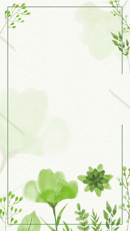 绿色手绘夏季促销PSD分层H5背景素材
