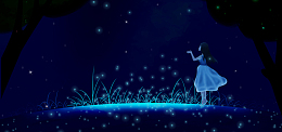 萤火虫夜晚banner背景