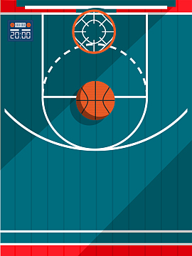 简约篮球培训背景