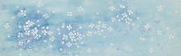 小碎花小清新白色花朵蓝色背景