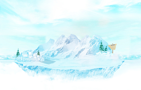 冰雪世界宣传海报背景素材