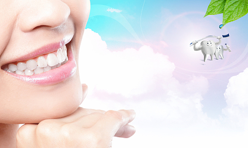 牙齿健康宣传海报psd背景素材