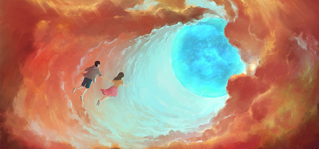 云层中的光球banner