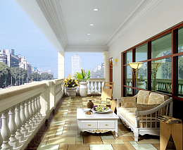 新古阳台背景海报素材