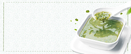 绿豆简约白色海报背景banner