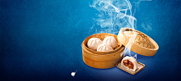 肉包蒸笼背景