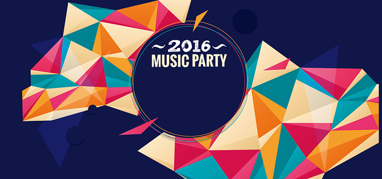 深蓝色几何炫彩背景