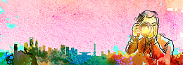 摄影社团招新文艺粉色banner