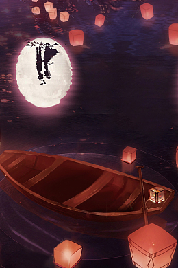 唯美梦幻倒影七夕情人节海报背景素