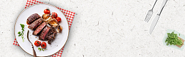 西餐美食纹理极简banner