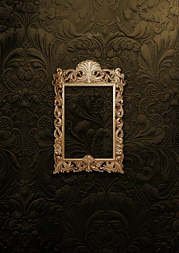 欧式花纹画框咖啡色背景素材