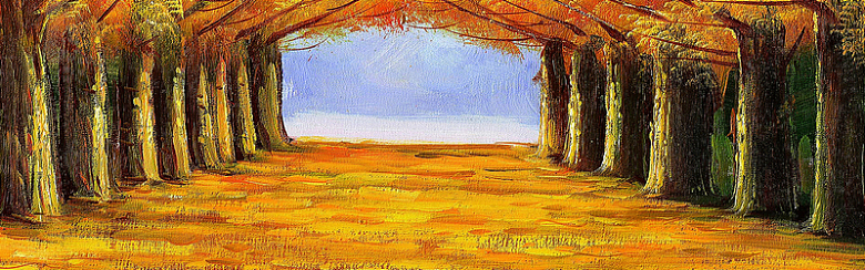 秋季油画背景