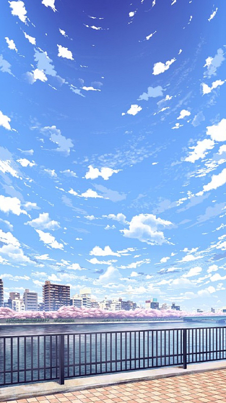 蓝色天空h5背景