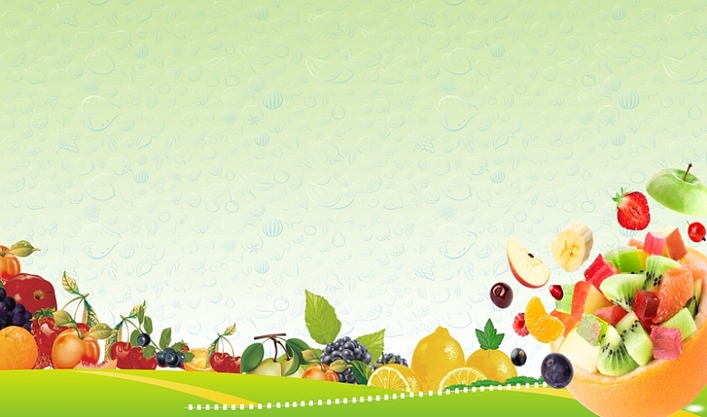 新鲜水果绿色健康海报矢量背景素材