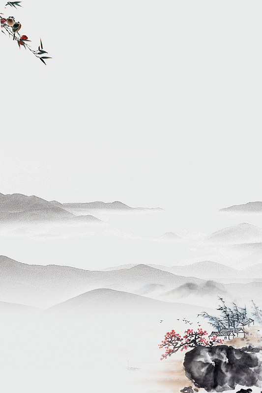 水墨枝背景素材_水墨枝背景图片下载_觅元素