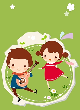 矢量卡通儿童教育背景