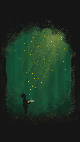 森林男孩山洞H5背景