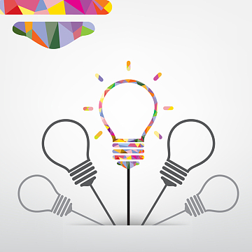 环保节能灯泡创意设计矢量背景