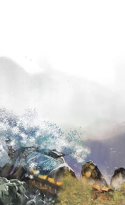 古风插画海报背景
