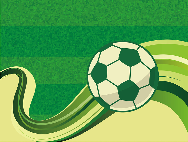 绿色适量卡通足球海报背景素材