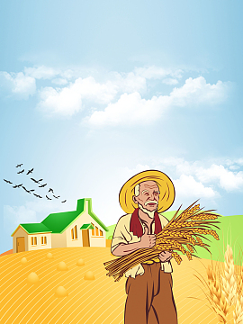 蓝色卡通矢量5.1劳动节背景素材