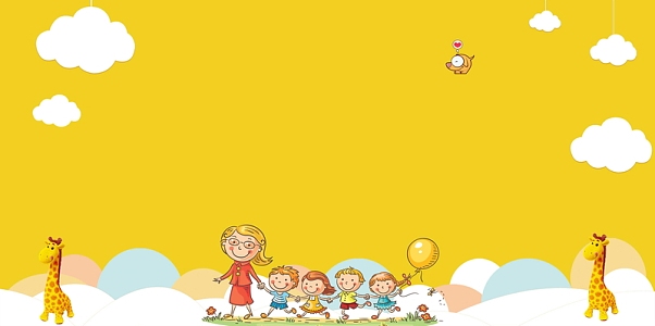 幼儿园开学活动宣传展(4401x2200)psdpng黄色卡通书本文具开学总动员