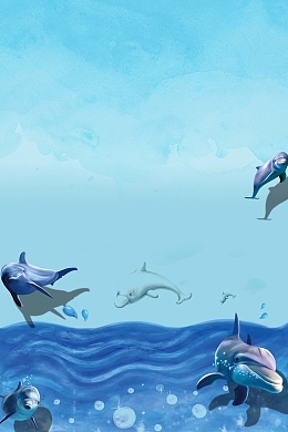 海洋公园海报背景素材