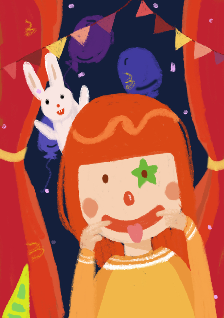 愚人节手绘插画海报