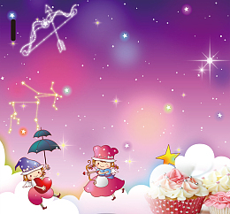 梦幻星座12星座射手座背景素材