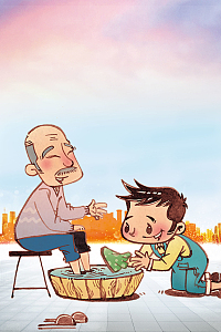 孝顺父母公益海报背景