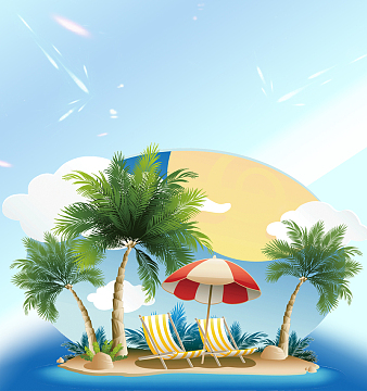 暑假学生海宾城市夏令营海报背景模板