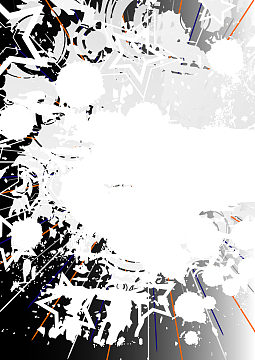 黑白复古时尚涂鸦墨迹海报背景