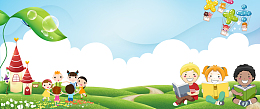 快乐阅读卡通户外蓝天banner