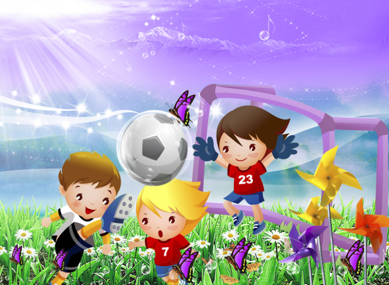 儿童运动海报背景素材