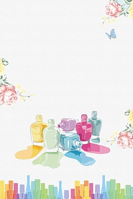 美甲店招聘海报背景素材