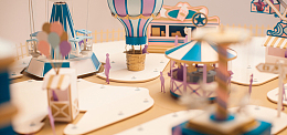 卡通游乐园工艺品banner