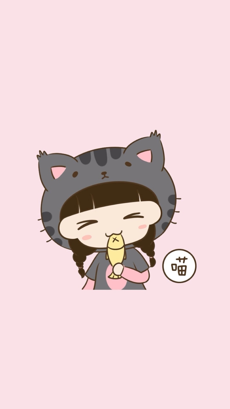 可爱猫咪女孩h5背景