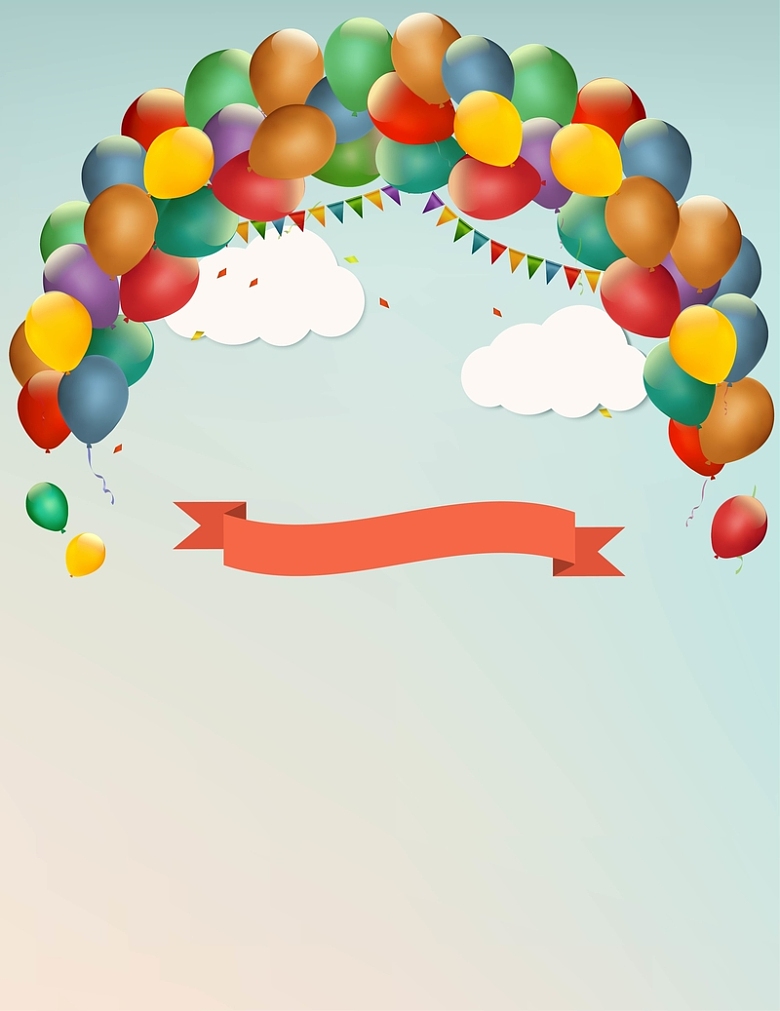 矢量质感磨砂气球立体庆祝背景