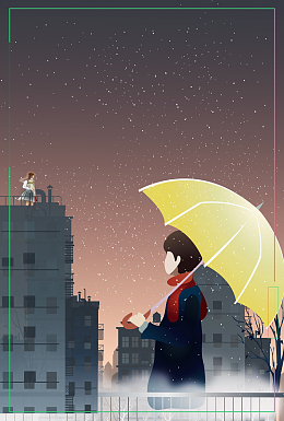 卡通手绘七夕情人节促销