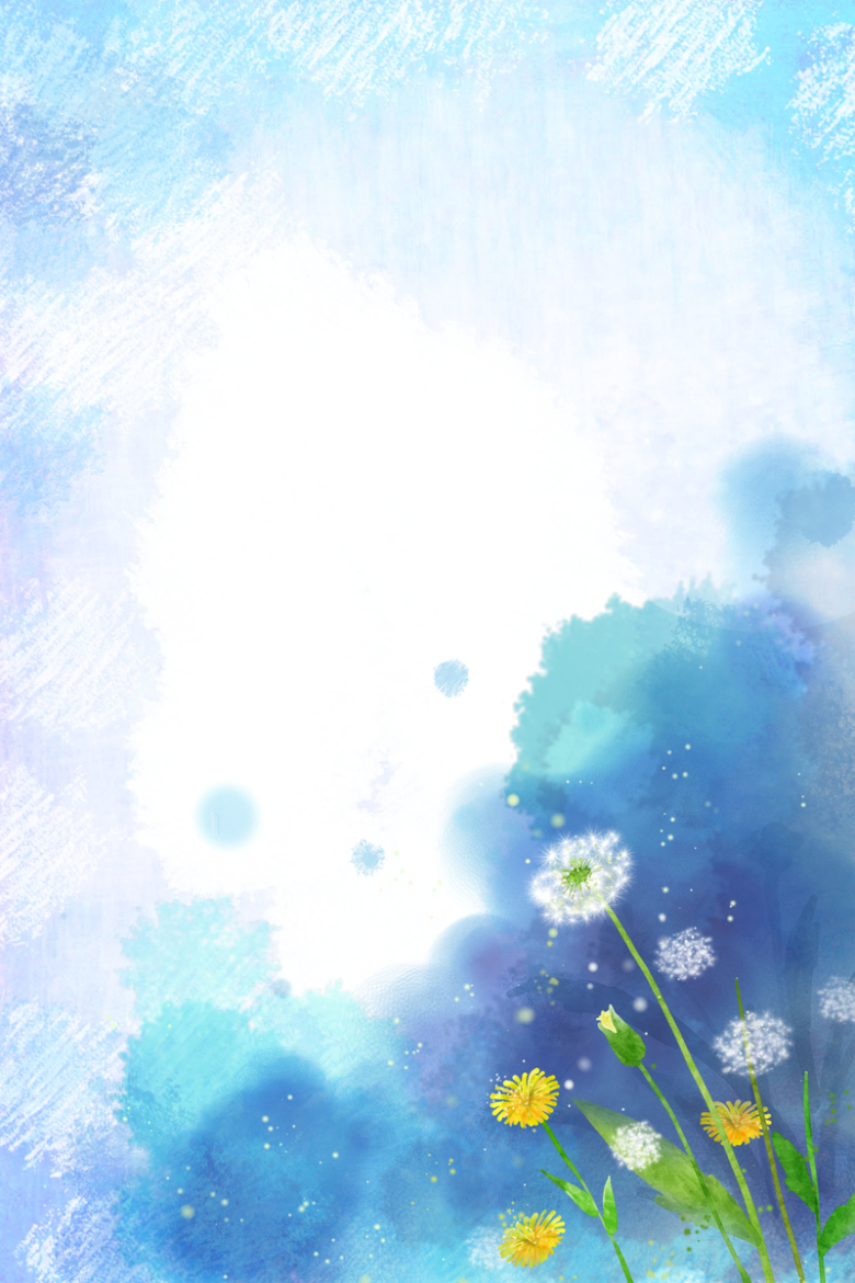 手绘水彩花卉风景背景免抠素材免费下载_觅元素51yuansu.com
