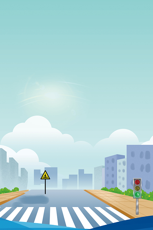 城市交通安全海报背景