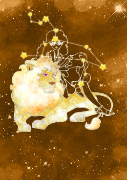 十二星座狮子座星座梦幻素材图片