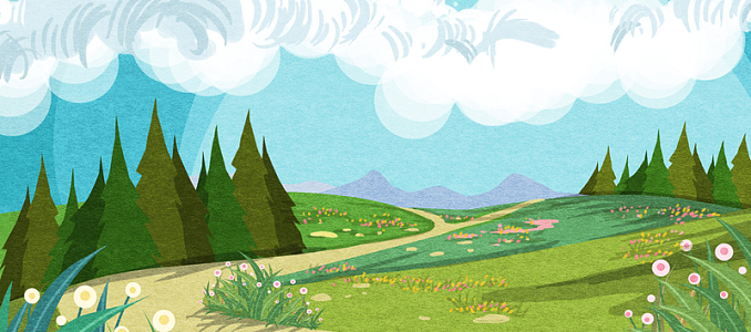 清明节卡通手绘banner