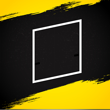 黑黄水墨白色几何背景